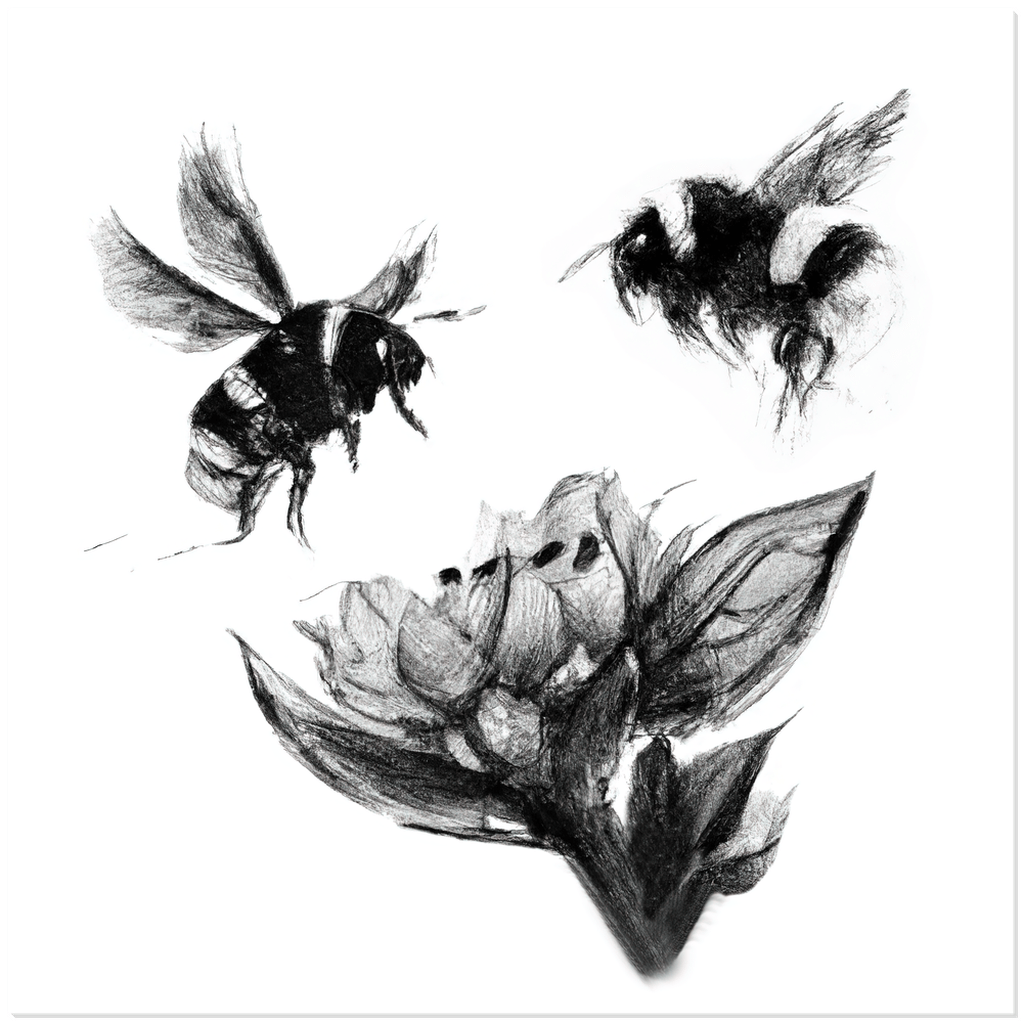 Ink Wash Bumble Bees - That Bee Place