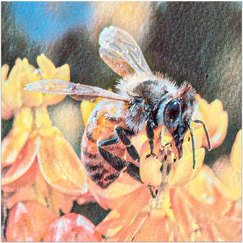 Watercolor Bee Sipping - That Bee Place