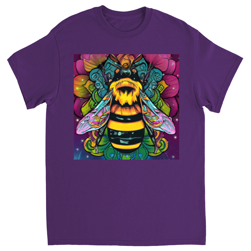 Psychic Bee Unisex Adult T-Shirt Purple Shirts & Tops apparel