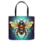Bright Bee 1 Tote Bag Shopping Totes bee tote bag gift for bee lover gifts original art tote bag totes zero waste bag