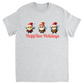HappBee Holidays Gnome Bees Unisex Adult T-Shirts Ash Grey holiday store