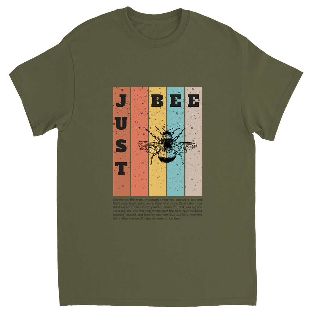 Just Bee Unisex Adult T-Shirt Military Green Shirts & Tops