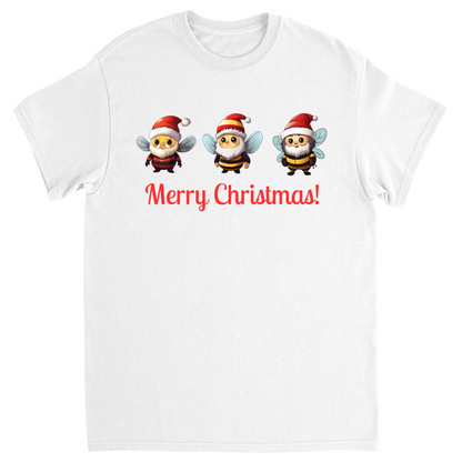 Merry Christmas Gnome Bees Unisex Adult T-Shirts White Shirts & Tops holiday store