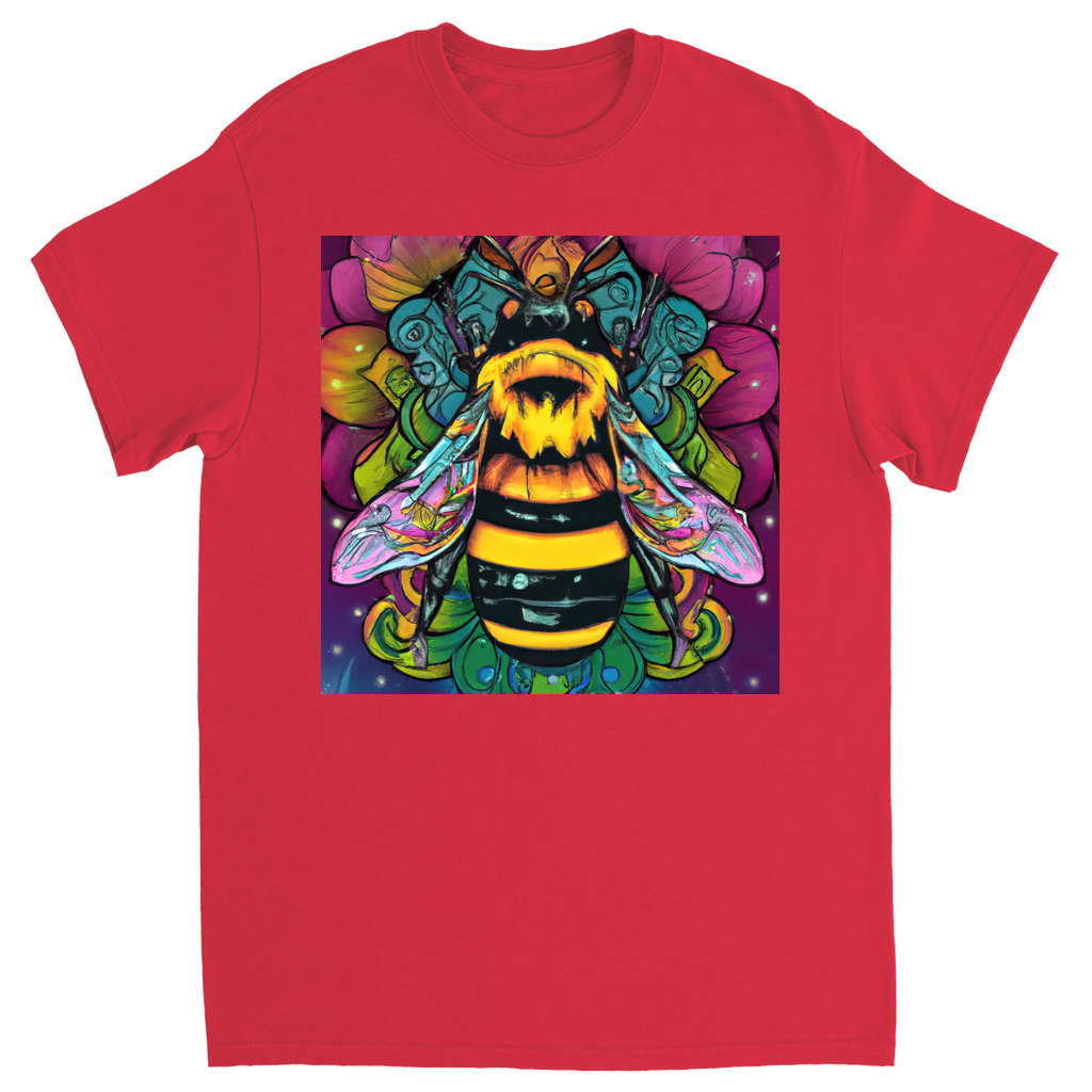 Psychic Bee Unisex Adult T-Shirt Red Shirts & Tops apparel