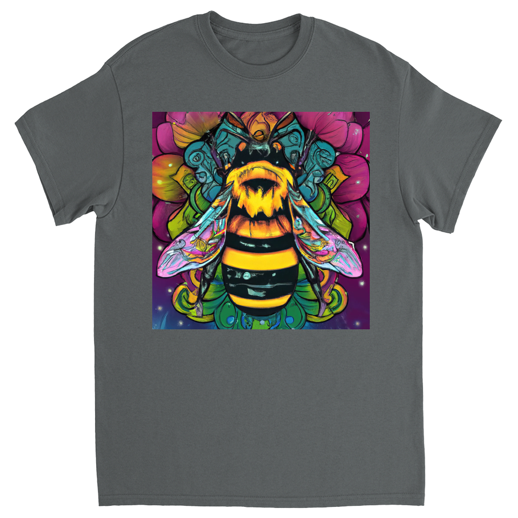 Psychic Bee Unisex Adult T-Shirt Charcoal Shirts & Tops apparel