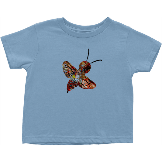 Abstract Bright Woodsy Bee Toddler T-Shirt Light Blue Baby & Toddler Tops apparel