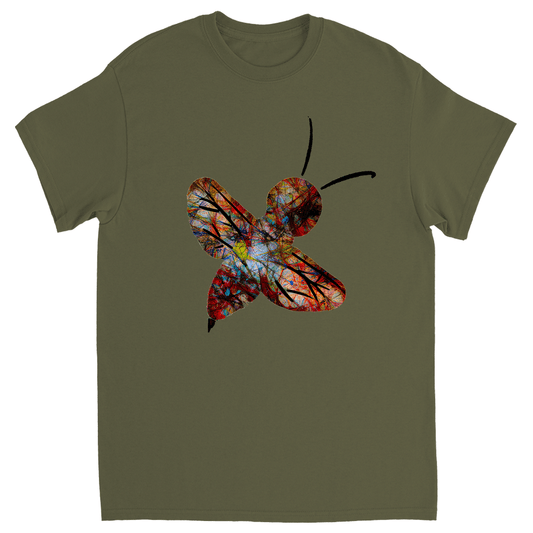 Abstract Bright Woodsy Bee Unisex Adult T - Shirt - That Bee Place