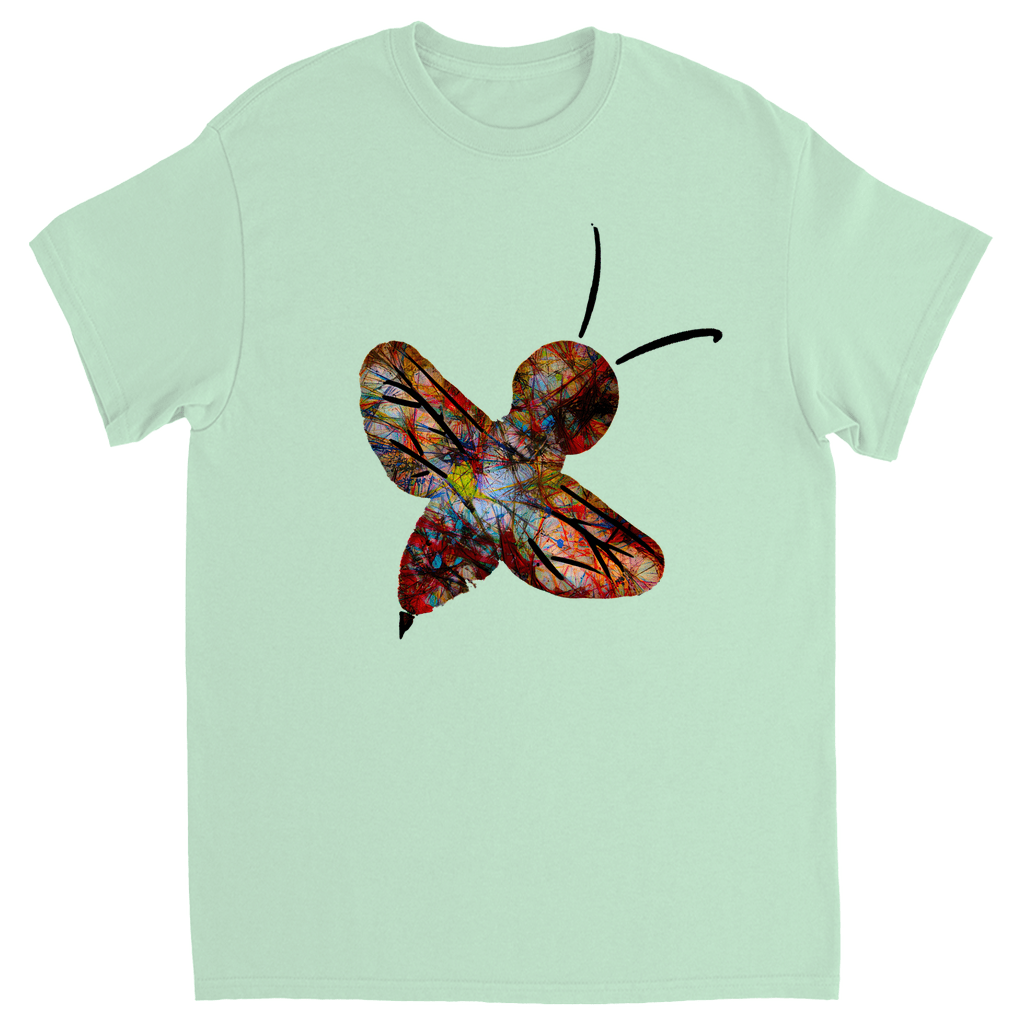 Abstract Bright Woodsy Bee Unisex Adult T - Shirt - That Bee Place