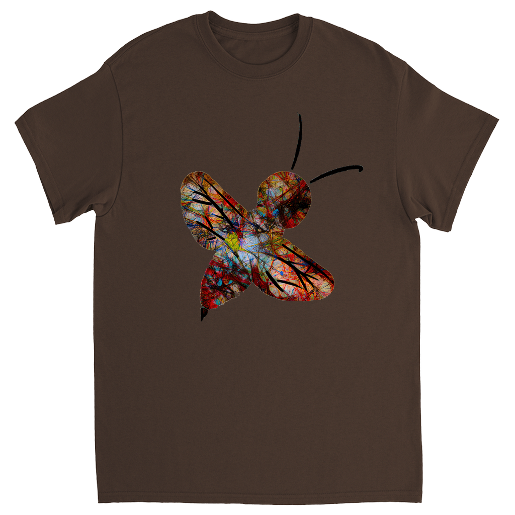 Abstract Bright Woodsy Bee Unisex Adult T - Shirt - That Bee Place