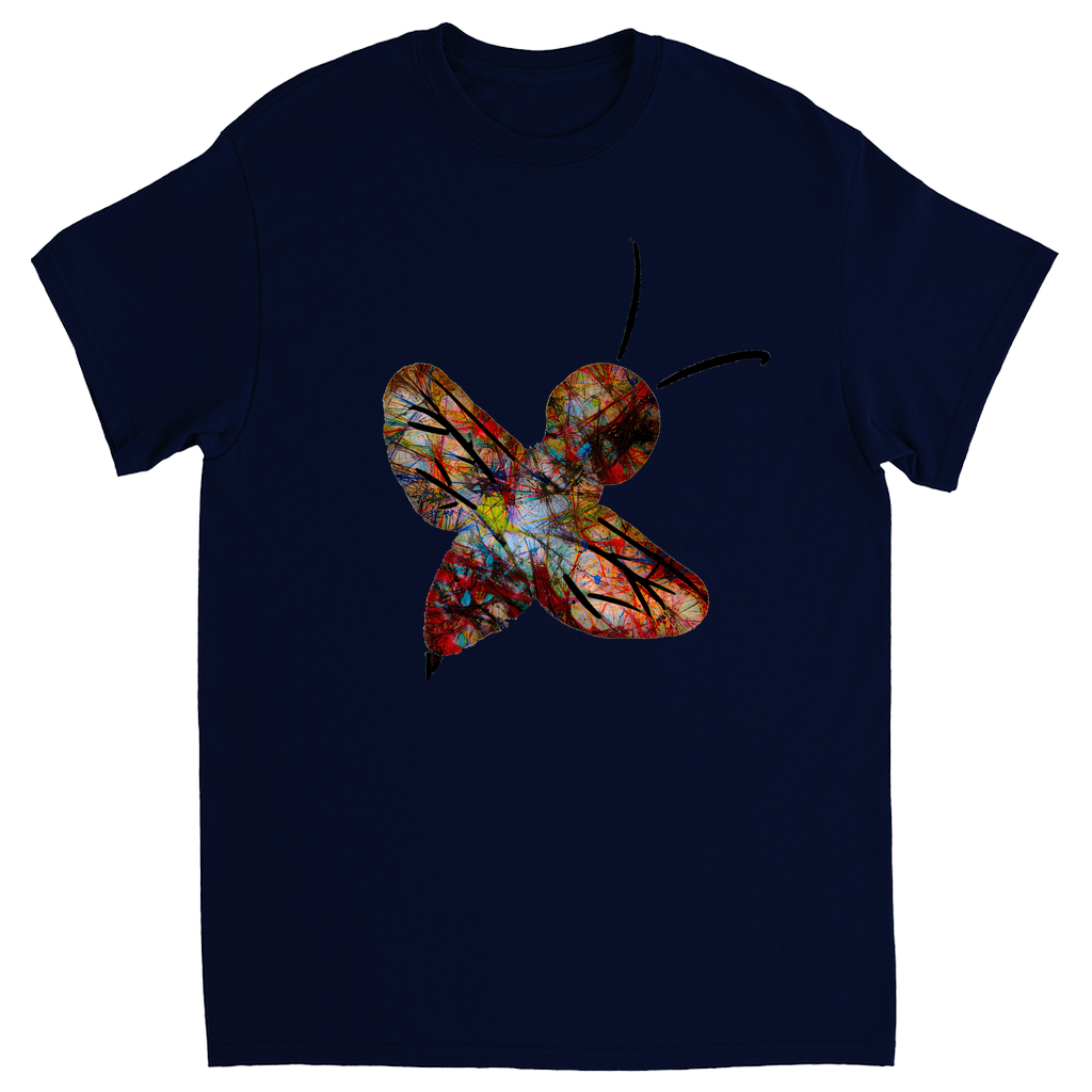 Abstract Bright Woodsy Bee Unisex Adult T - Shirt - That Bee Place