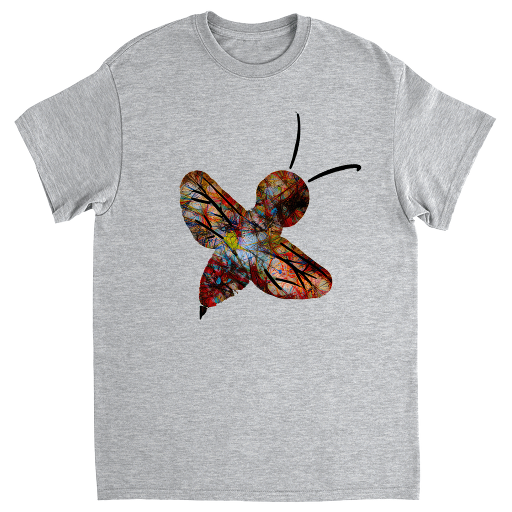 Abstract Bright Woodsy Bee Unisex Adult T - Shirt - That Bee Place