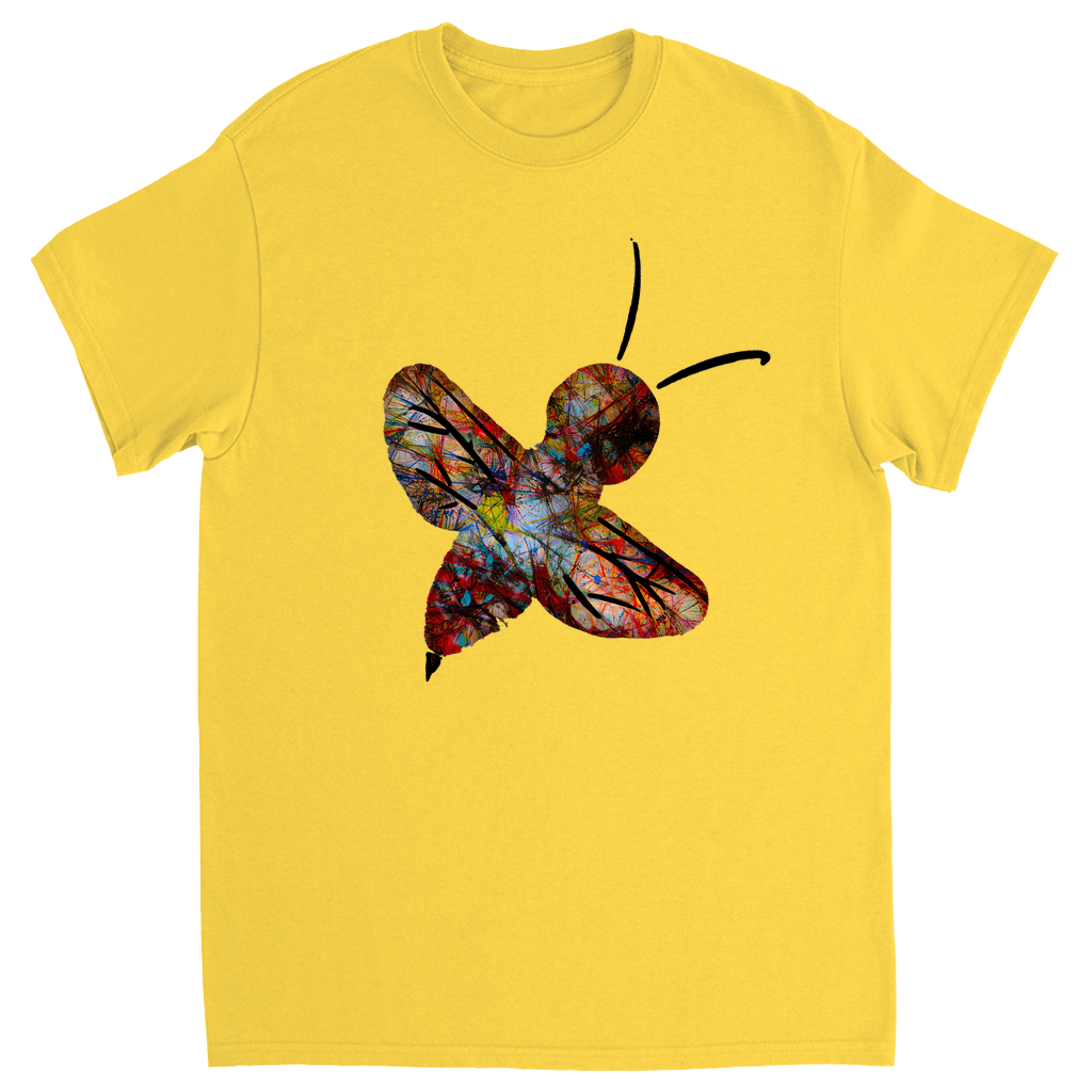 Abstract Bright Woodsy Bee Unisex Adult T - Shirt - That Bee Place