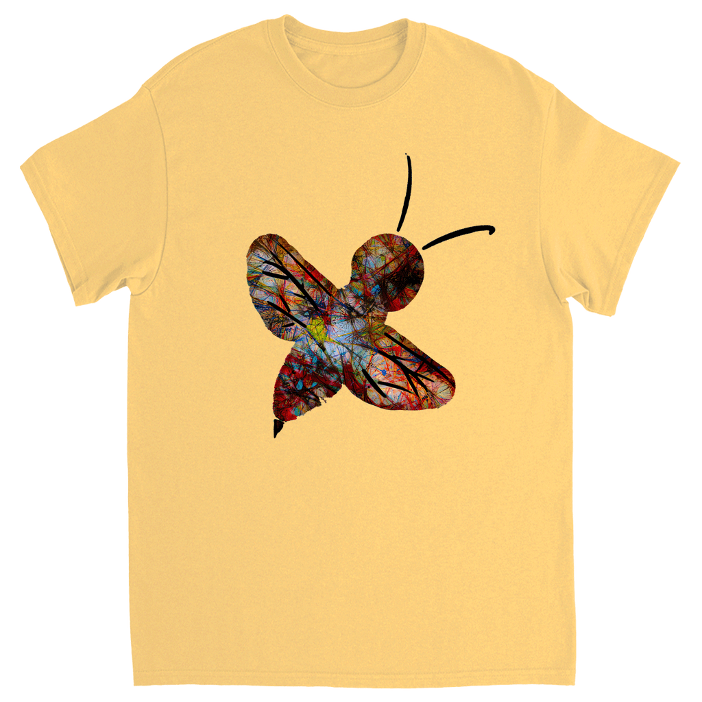 Abstract Bright Woodsy Bee Unisex Adult T - Shirt - That Bee Place