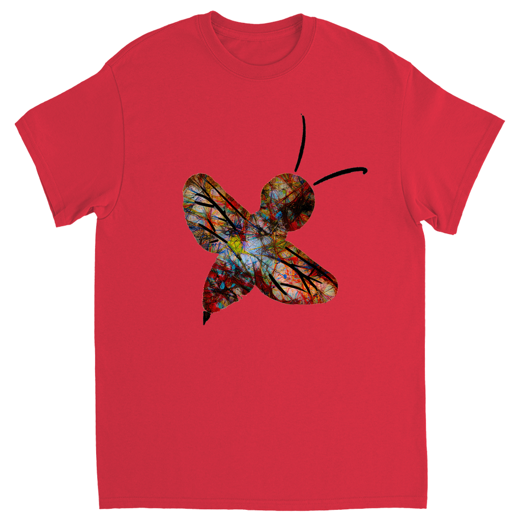 Abstract Bright Woodsy Bee Unisex Adult T - Shirt - That Bee Place