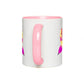 Abstract Pink and Yellow Bee Accent Mug - That Bee Place