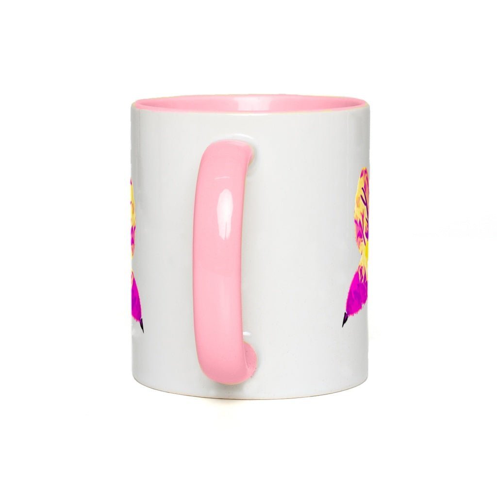 Abstract Pink and Yellow Bee Accent Mug - That Bee Place