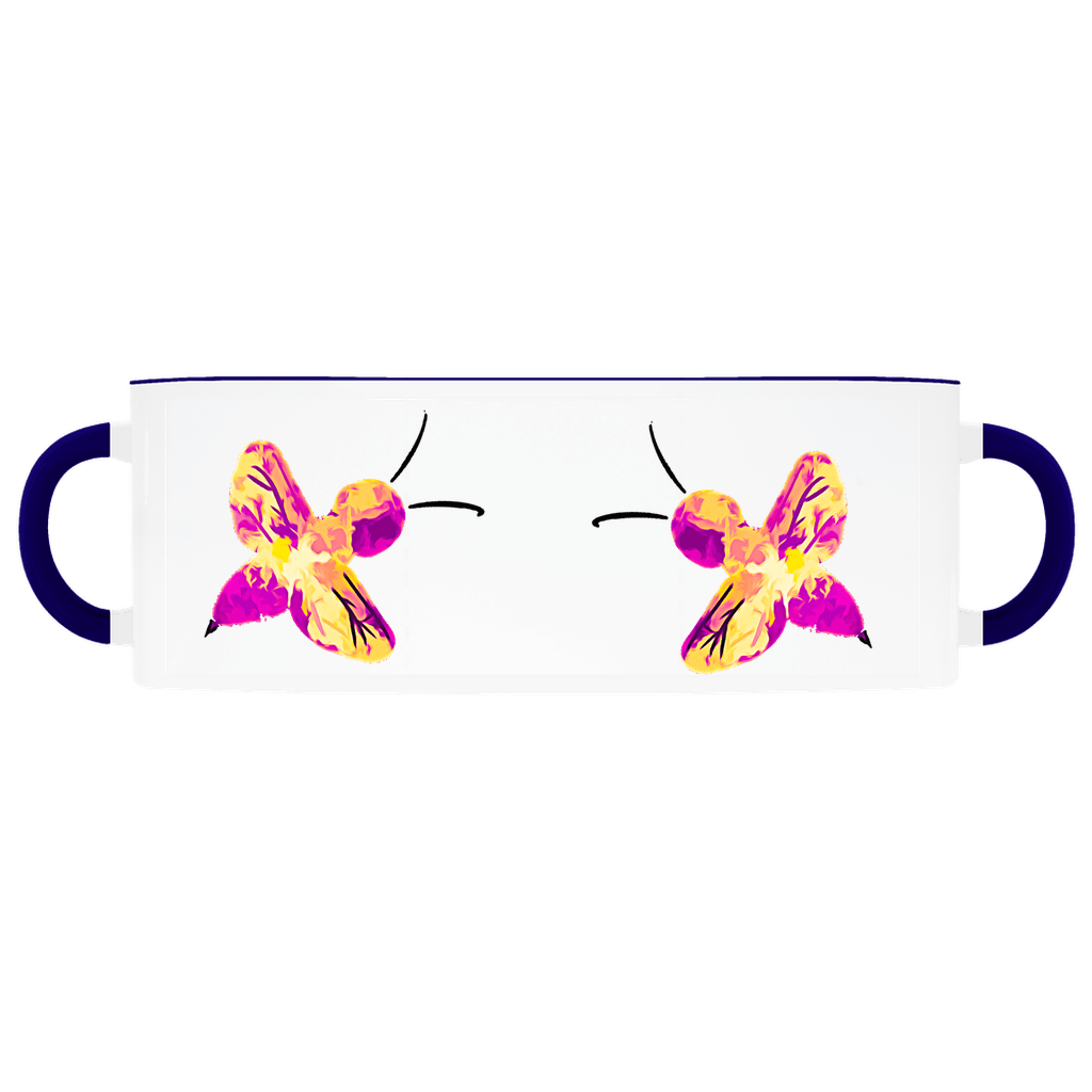 Abstract Pink and Yellow Bee Accent Mug - That Bee Place