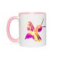 Abstract Pink and Yellow Bee Accent Mug - That Bee Place