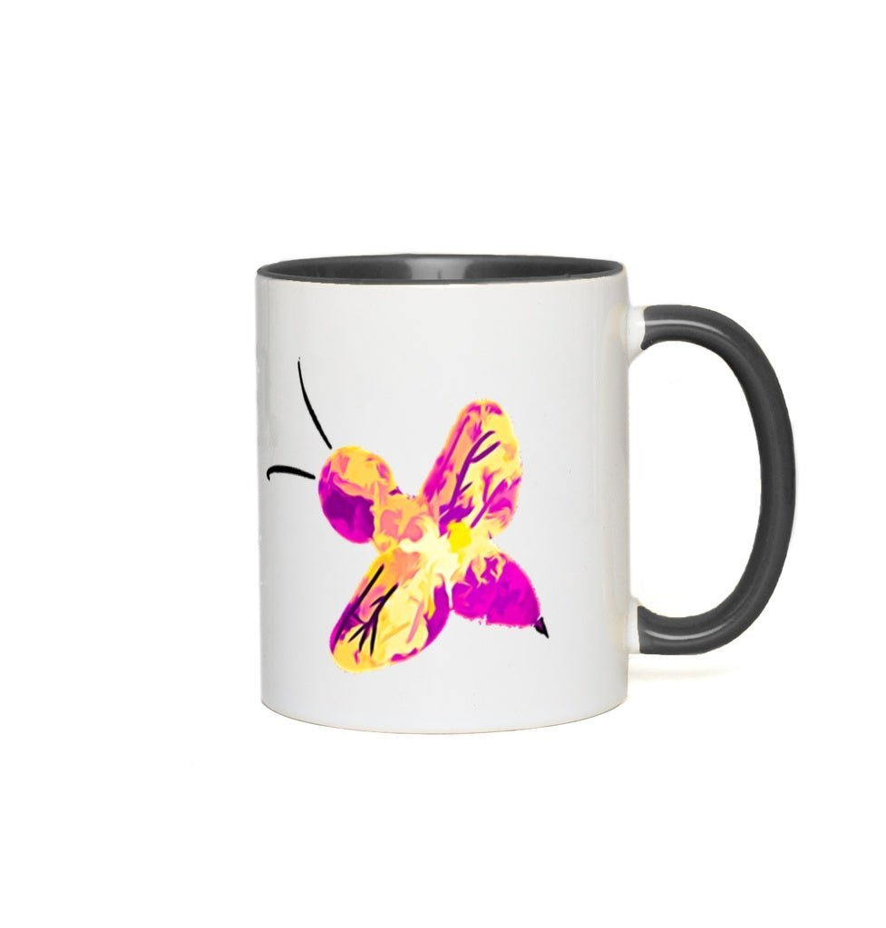 Abstract Pink and Yellow Bee Accent Mug - That Bee Place