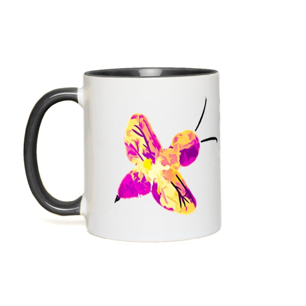 Abstract Pink and Yellow Bee Accent Mug - That Bee Place