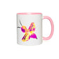 Abstract Pink and Yellow Bee Accent Mug - That Bee Place