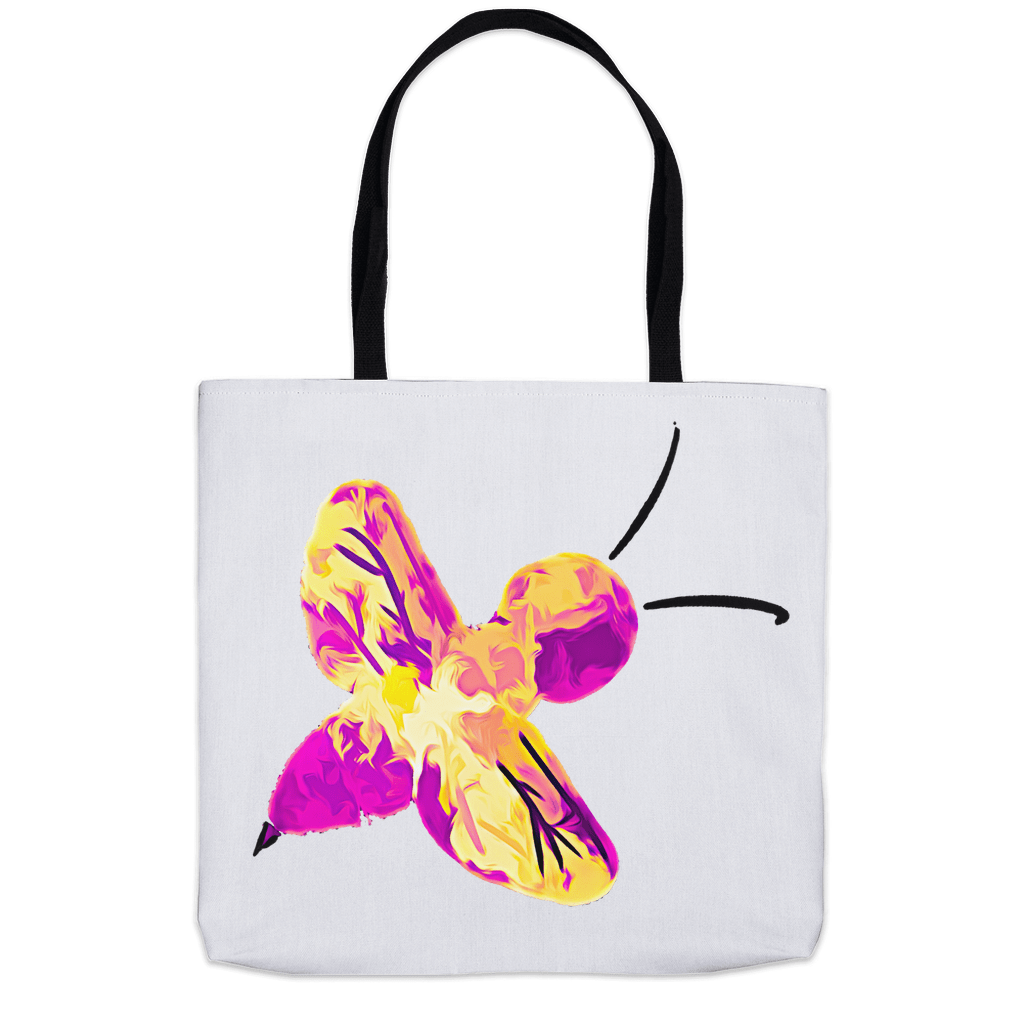 Abstract Pink and Yellow Bee Tote Bag - That Bee Place