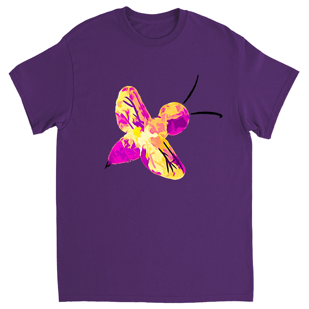 Abstract Pink and Yellow Bee Unisex Adult T - Shirt - That Bee Place