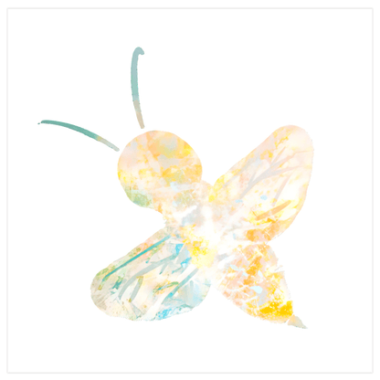 Abstract Sherbet Bee Bee Poster - That Bee Place