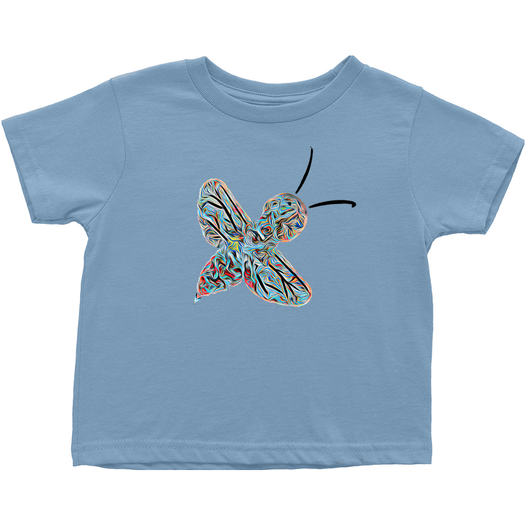 Abstract Twirly Blue Bee Toddler T-Shirt - That Bee Place