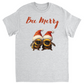 Bee Merry Unisex Adult T-Shirts Ash Grey holiday store