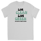 Live Clean Live Green Adult Unisex T-Shirts Ice Grey Shirts & Tops
