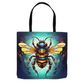 Bright Bee 1 Tote Bag 16x16 inch Shopping Totes bee tote bag gift for bee lover gifts original art tote bag totes zero waste bag