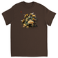 Bees on Christmas Flowers Dark Adult Unisex T-Shirts Dark Chocolate Shirts & Tops holiday store