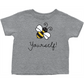 Bee Yourself Toddler T-Shirt Heather Grey Baby & Toddler Tops apparel