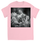 Black and White Sipping Bee Unisex Adult T-Shirt Light Pink Shirts & Tops apparel