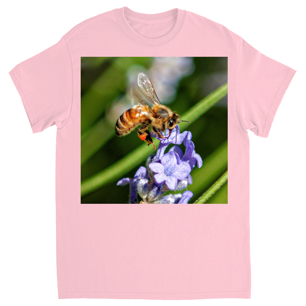 Delicate Job Bee Unisex Adult T-Shirt Light Pink Shirts & Tops apparel