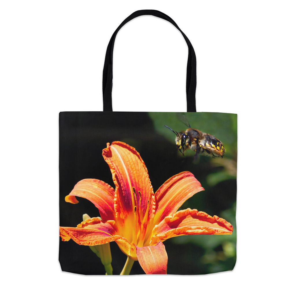 Orange Crush Bee Tote Bag 13x13 inch Shopping Totes bee tote bag gift for bee lover gifts original art tote bag totes zero waste bag