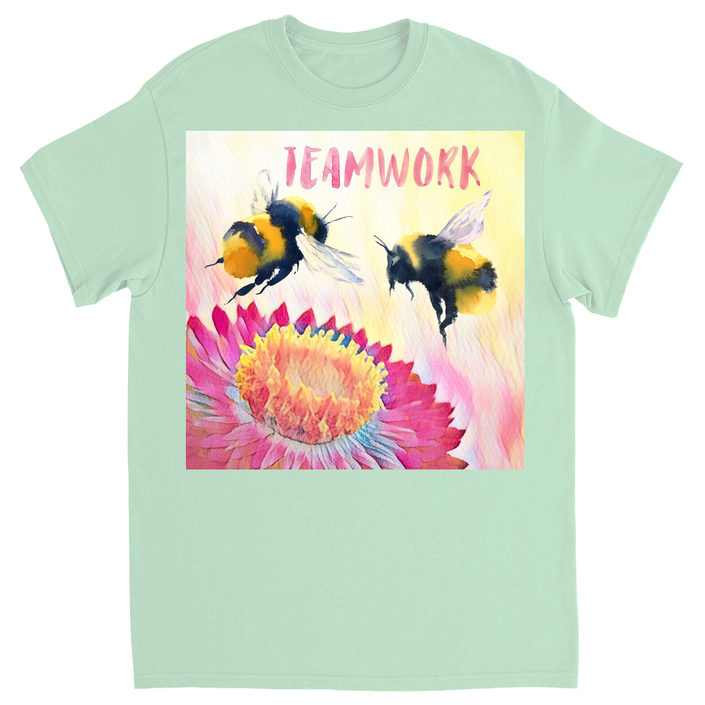 Cheerful Teamwork Unisex Adult T-Shirt Mint Shirts & Tops apparel