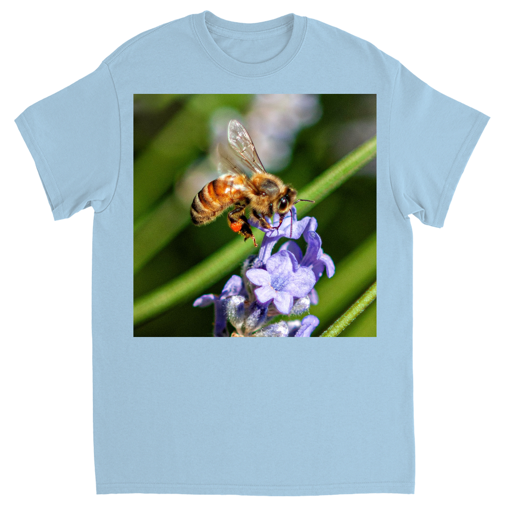 Delicate Job Bee Unisex Adult T-Shirt Light Blue Shirts & Tops apparel