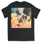 Watercolor Bee Sipping Unisex Adult T-Shirt Black Shirts & Tops apparel