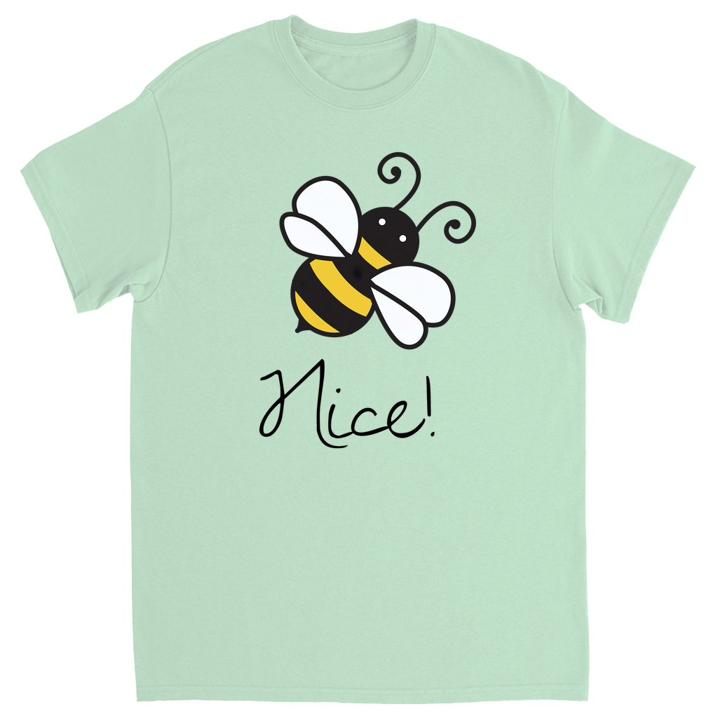 Bee Nice Unisex Adult T-Shirt Mint Shirts & Tops apparel