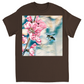 Pencil and Wash Bee with Flower Unisex Adult T-Shirt Dark Chocolate Shirts & Tops apparel