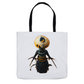Scary Bee Man Halloween Tote Bag 16x16 inch Shopping Totes bee tote bag gift for bee lover halloween original art tote bag totes zero waste bag