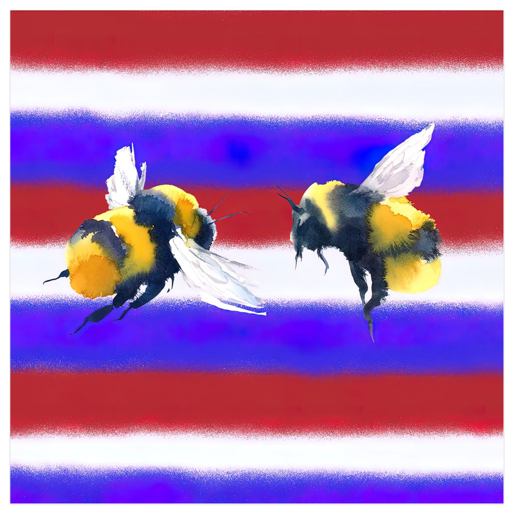 American Bees Poster 12x12 inch Posters, Prints, & Visual Artwork American Bees Poster Prints