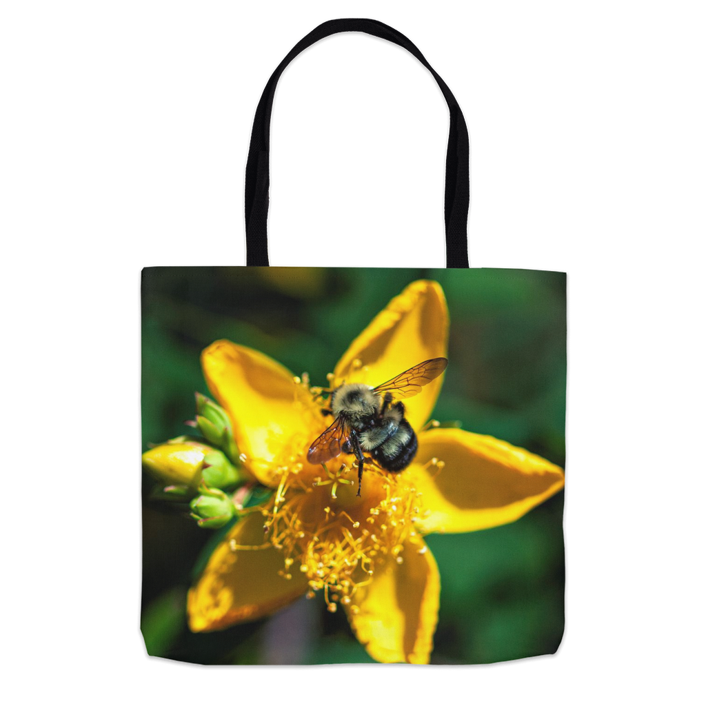 Sun Kissed Bee Tote Bag 16x16 inch Shopping Totes bee tote bag gift for bee lover gifts original art tote bag totes zero waste bag