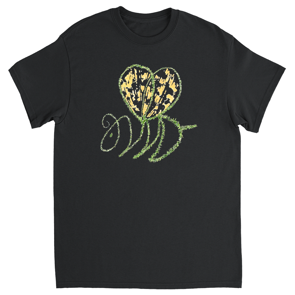 Leaf Bee Unisex Adult T-Shirt Black Shirts & Tops apparel