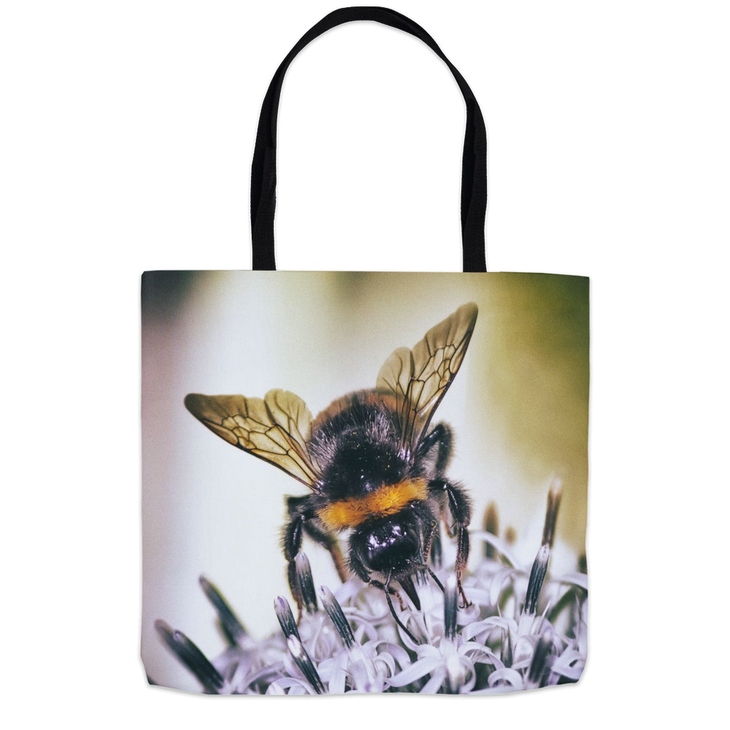 Top of the Dangerous World Bee Tote Bag 18x18 inch Shopping Totes bee tote bag gift for bee lover gifts original art tote bag totes zero waste bag