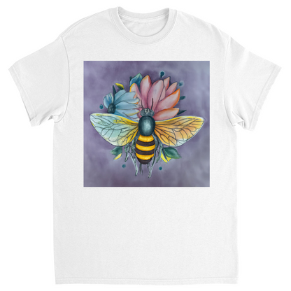 Pastel Dreams Bee Unisex Adult T-Shirt White Shirts & Tops apparel Pastel Dreams Bee