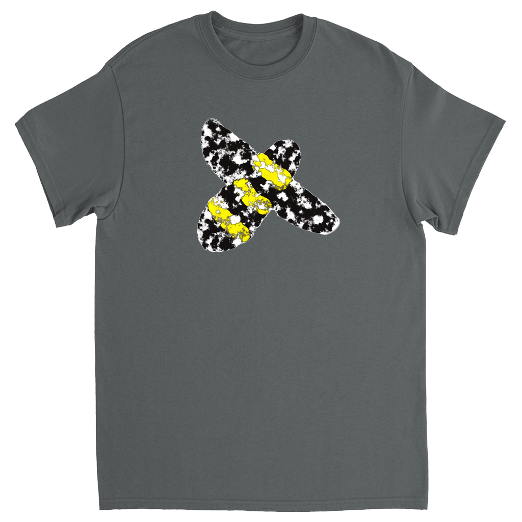 Graphic Bee Unisex Adult T-Shirt Charcoal Shirts & Tops