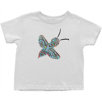 Abstract Twirly Blue Bee Toddler T-Shirt White Baby & Toddler Tops apparel